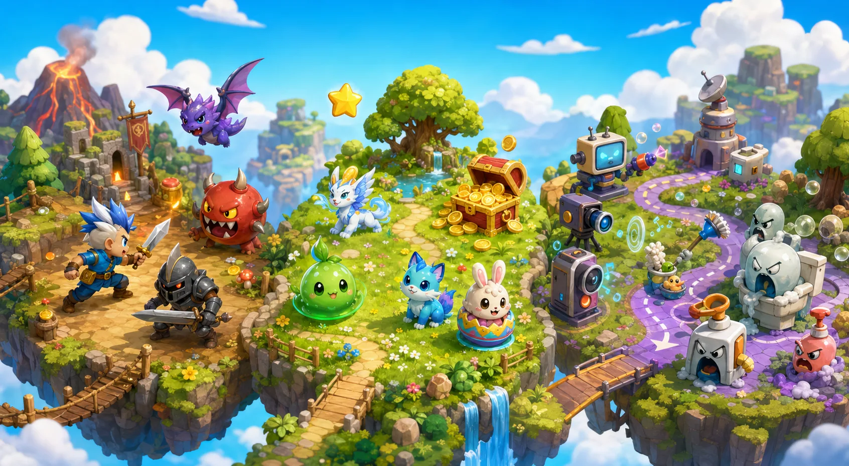 Roy's Game 三個遊戲世界概念圖